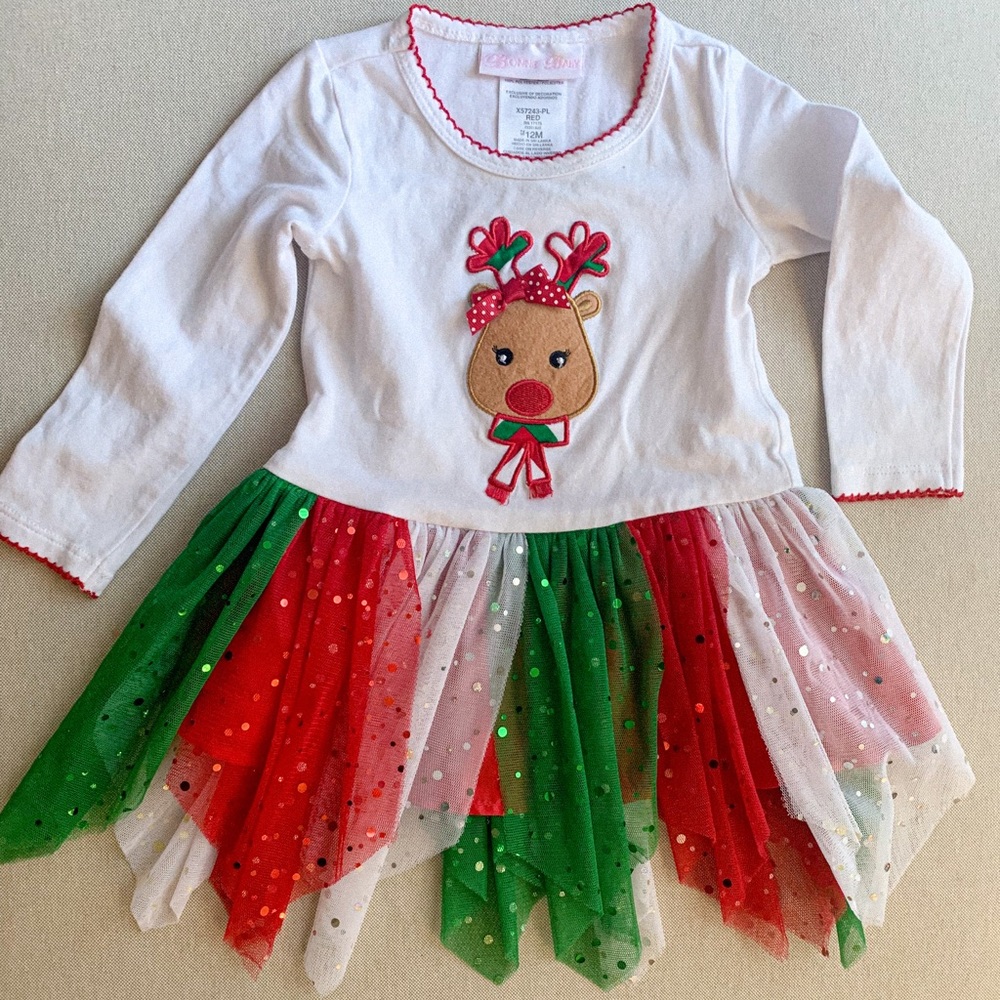 GUC ✨ Bonnie Baby Reindeer Dress| 12M